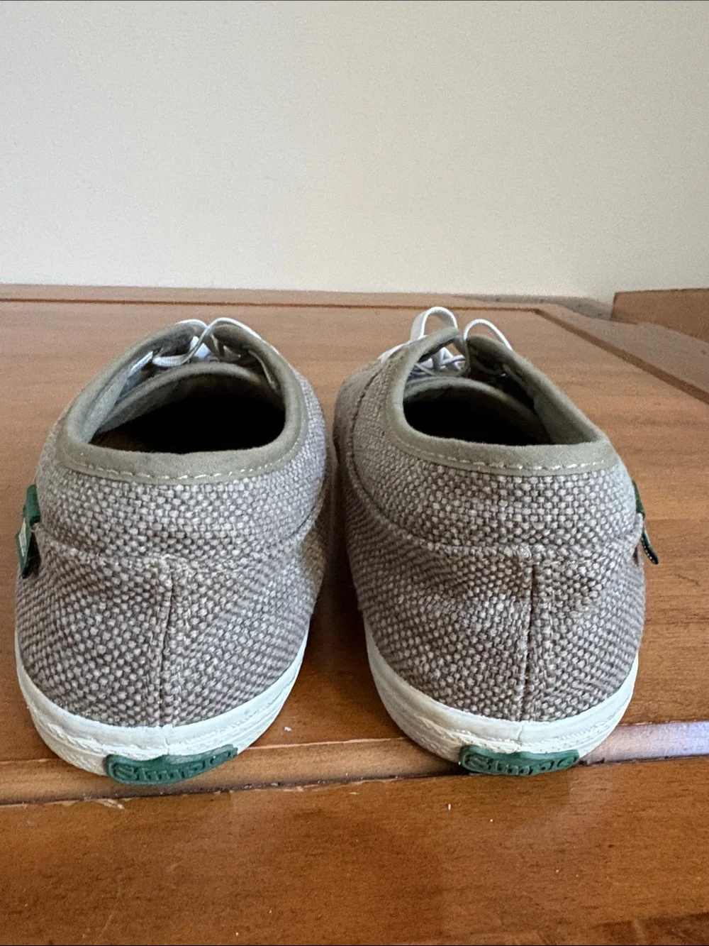 Simple Tan Cork-Textured Insole Casual Slip On Sneakers Size 8